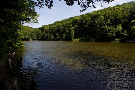 One of lakes of Železná Studienka recreational area. 