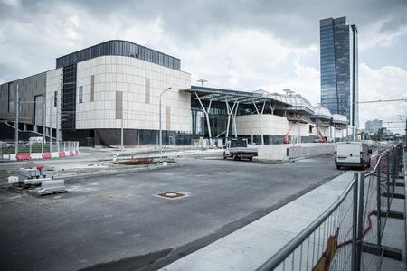 The brand new bus station Nové Nivy and the boulevard Mlynské Nivy.