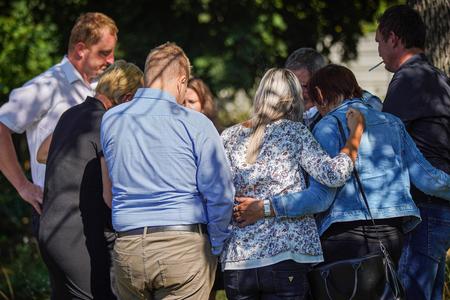 The families of Ján Kuciak and Martina Kušnírová after the verdict. 