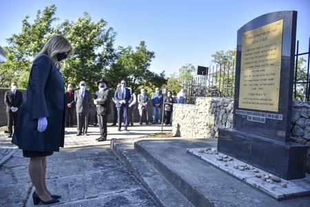 President Zuzana Čaputová paid tribute to the Holocaust victims on September 9, 2020.