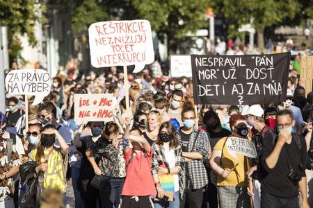 July 2020 protest against changes to abortions.
