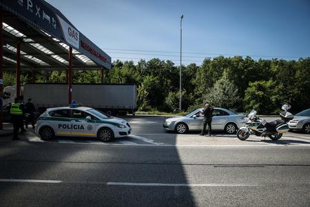Entering Slovakia from the Czech Republic through the border crossing in Holíč, western Slovakia. 
