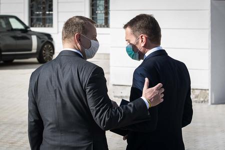Boris Kollár and Igor Matovič during the coalition talks in March 2020. 