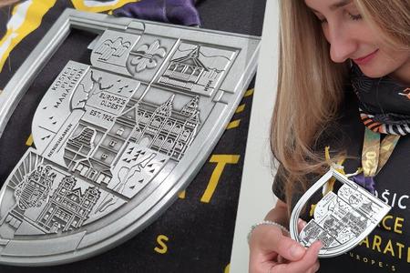 The visualisation of this year’s Košice Peace Marathon medal. 