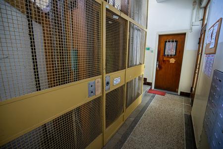 An old elevator in which the tragedy happened a year ago.
