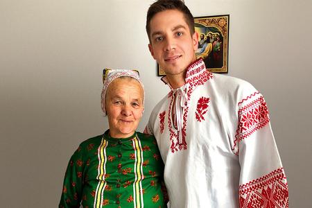 Mária from Liptovská Teplička wears her traditional costume daily. Also, she embroiders, sings and writes her own folk songs.