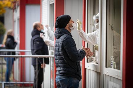 Nationwide coronavirus testing in Bratislava, October 31, 2020.