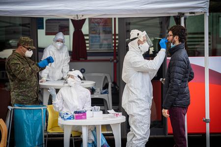 Nationwide coronavirus testing in Bratislava, October 31, 2020.