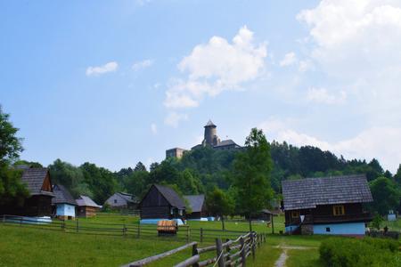 Open-air museum under Stará Ľubovňa Castle.