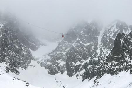 Cable car to Lomnický Peak (March 2019)
