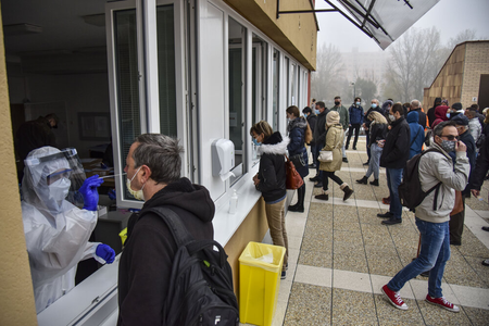 The mobile testing site in Bratislava.