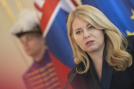 President Zuzana Čaputová during a press conference on June 7, 2022.