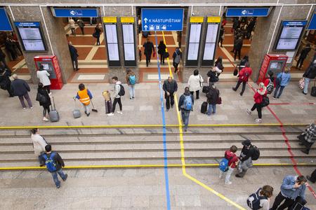 The main railway station in Bratislava.