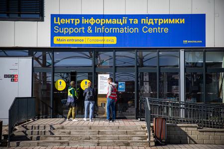 A large-capacity centre for Ukrainian refugees in Bratislava.