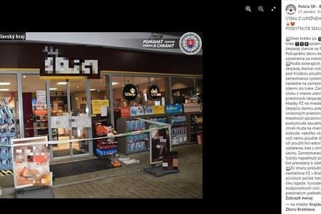 The Facebook post that informs about a curious robbery at a petrol station.