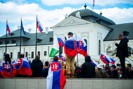 Protest in front of the Presidential Palace on September 1. 