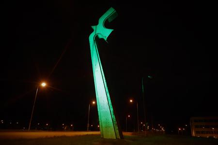 The iconic Dove of Peace sculpture.