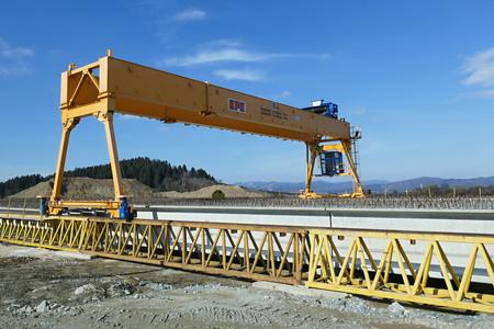 The construction of the D1 highway stretch between Lietavská Lúčka and Dubná Skala in March 2019.