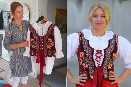 During the summer, tailor Danka Tropeková created a "brúcnik" for President Zuzana Čaputová.