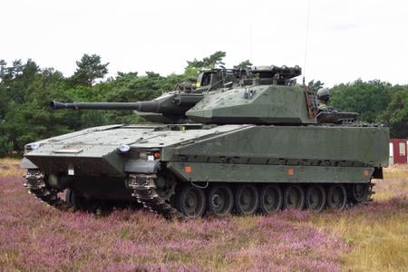 A CV90 in the service of Swedish army.