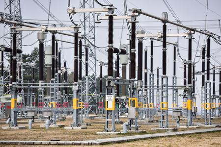 The electrical substation of the Slovak Electricity Transmission System in Stupava, western Slovakia.