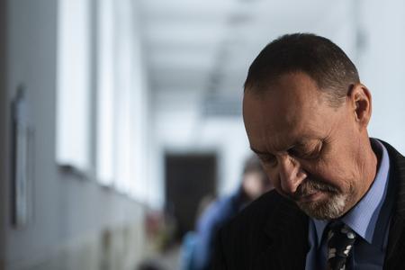 Former prosecutor general Dobroslav Trnka, who is charged with the abuse of power, during a trial day at one of Bratislava courts on July 11, 2022.