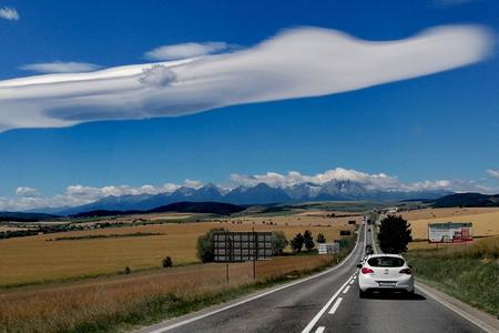 Photo: An elongated cloud was seen in the Poprad area on July 13, 2022.
