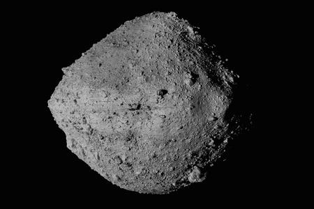 This undated image made available by NASA shows the asteroid Bennu from the OSIRIS-REx spacecraft. 
