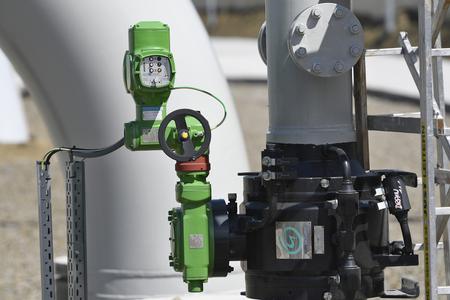 A gas pipeline station near the Slovak-Polish border near Výrava in the district of Medzilaborce, eastern Slovakia, on May 27, 2022.
