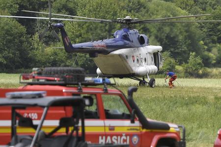 A helicopter was necessary to put out an extensive forest fire near the village of Malá Lodine in the Košice-okolie Distrcit.
