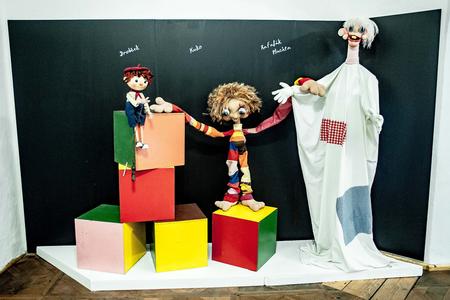 Drobček (left), Kuko (centre), and Raťafák Plachta (right) belong to some of the most popular Slovak TV puppets of the old days. 