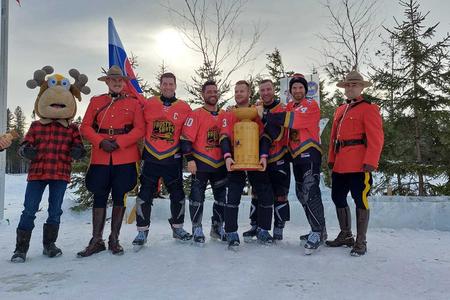 Slovak team at the 2023 World Pond Hockey Championship.