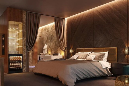 A visualisation of the Marina Complex apartment. 