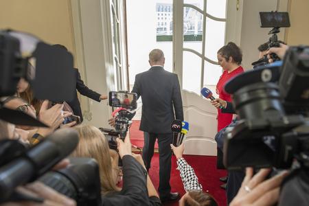 Interim Health Minister Vladimír Lengvarský announces his resignation on March 2, 2023.