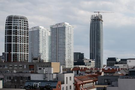 The first Slovak skyscraper, the Eurovea Tower (right).