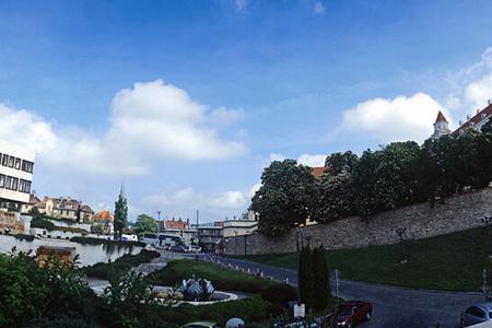 The building of the SLovak Parliament and the Castle in Bratislava