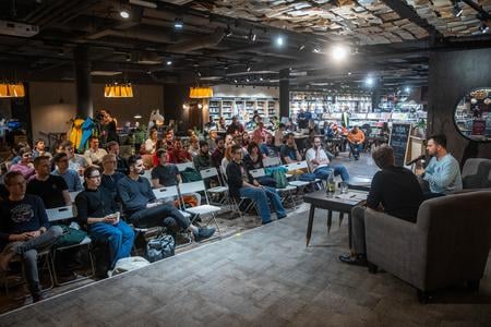 Bookstores organise discussions and readings during the Book Month.