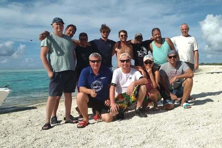 Amateur radio operators from the expedition 3B7M.