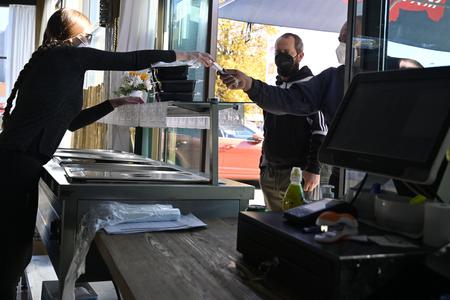 Take-away in restaurant in Michalovce, eastern Slovakia