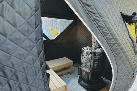 Have you ever bath in a sauna tent? You can try it at Zlaté Piesky