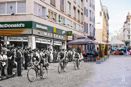 McDonald's instead of an old milk bar. Photographer shows how some places have not changed at all