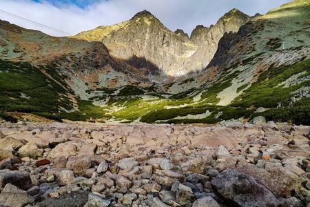 Dried-up Skalnaté Pleso