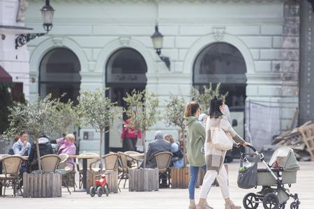 Restaurant terraces in Bratislava
