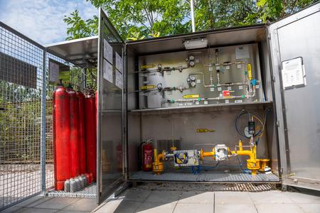 The technology for blending hydrogen into natural gas in Blatná na Ostrove. 