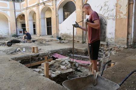 Excavations at the manor house in Bytča.
