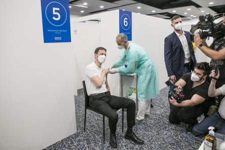 PM Eduard Heger received the first AstraZeneca shot on May 1.