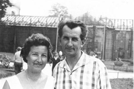 Oľga Balážová with her husband Anton Baláž.