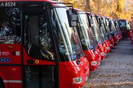 The new fleet of Arriva buses.
