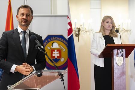 PM Eduard Heger and President Zuzana Čaputová.