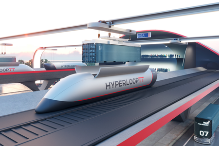 Visualisation of the hyperloop concept.